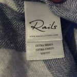 Rails  Hunter White blue and white plaid button‎ up shirt blouse top Size XS Photo 1