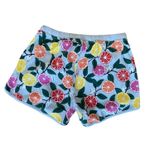 Hanna Andersson Women's Citrus Print Drawstring Waist Shorts Size Small Blue Photo 1