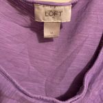 Loft  Purple Ruffle Tank Top Photo 3