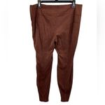 Sundance  Luxe Dreams‎ Leggings Faux SuedeAmber Brown Pants Women's Size 14 Photo 1