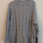 Aerie  Gray Knit Tunic Sweater Photo 0