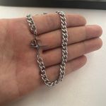 Link Chain Star Necklace for Men Women Streetwear Punk Hip Hop Unisex Style Silver Photo 3