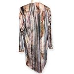 Boston Proper  Satin Animal Print Long Sleeve Pullover Dress Photo 2