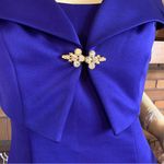 Alex Evenings VINTAGE 1990'S ELECTRIC PURPLE/BLUE COCKTAIL DRESS & BOLERO SET 6 Photo 9
