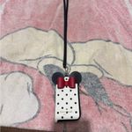 Kate Spade Black and White Polka Dot Wristlet with Red Bow Photo 4