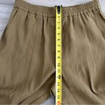 ZARA Tan Brown High Rise Wide Leg Pleated Pull On Cropped Trouser L NWT Photo 7