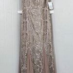 Alex Evenings Size 6 Long & Fit & Flare Dress Godet Detail w/all over Embroidery Photo 0