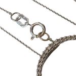 14K 14KT White Gold Round Diamond Pendant Necklace Eternity Circle of Life Photo 4