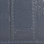 Coach Patent Leather Card Holder Navy EUC Photo 1