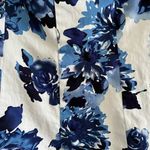 CHAPS Fit & Flare A Line Blue Floral Dress Size 8 Photo 3