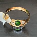 Vintage Emerald Green Birthstone Cubic Zirconia CZ Stone Gold Photo 11