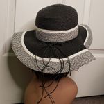 Floppy Paper Sun Hat Black Photo 3