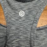 Zella  Racerback Gray Tank‎ Top Womens  Medium Stripe Sleeveless Athletic Top Photo 2