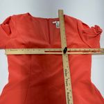 London Times  Womens Size 4 Orange Pink V Neck Short Sleeve Fit Flare Mini Photo 4