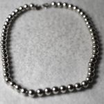 Source Unknown .925 Solid Sterling Silver 17" 24 Grams Beaded Choker Sophisticated Necklace Photo 3