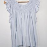 Free People  Top Cloud Coconut Ruched Ruffle Top Photo 7