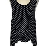 DKNY Jeans black & white striped geometric tank top Size Medium Photo 0