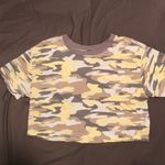 Wild Fable Cropped Yellow Camo T-Shirt Photo 1