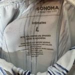 Sonoma white blue striped tie front pajama lounge pants comfort size large Photo 6