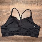 Victoria's Secret PINK Victoria’s Secret Ultimate Lightly Lined Black Sports Bra Size Large NWOT Photo 0