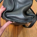 Michael Kors Hamilton Belted Satchel Black Pebbled Leather Large Handbag Purse Photo 4