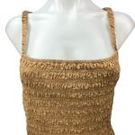 Old Navy NEW  Beige Smocked Cutout Spaghetti Strap Midi Maxi Cami Tank Dress XL Photo 2