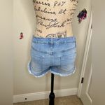 Mossimo High Rise Frayed Hem Light Blue Denim Embroidered Shorts Size 8 Photo 5
