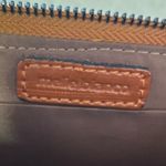 Melie Bianco  Brown Patent Vegan Preppy Minimalist Quiet Luxury Clutch Bag Photo 6