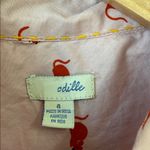 Anthropologie Odille Mouse & Cheese Novelty Print Button Down Shirt Pink Size 4 Photo 4