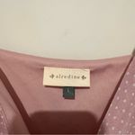 Alredine polka dot tiered babydoll dress dusty pink size large Photo 2