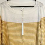 Caslon NWT Colorblock Striped Sweater in Yellow Placed Stripe - L Photo 2