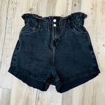 Pacific&Co sws denim  boutique black high waisted paperbag shorts sz 9. Photo 3