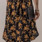 Floral Ruffle Elastic Waist Skirt Black Size undefined Photo 1
