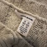 Vintage DKNY Y2K Babydoll Sweater Cardigan XS Tan Photo 3