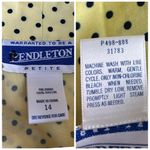 Pendleton Vintage 2 Piece Skirt Blouse Set Yellow Polka Dot Women’s Size 12/14P Photo 12