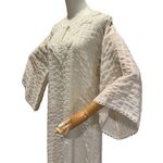 Vintage 70’s Evelyn Pearson Embroidered Muslin bell sleeved Dress size small Photo 6