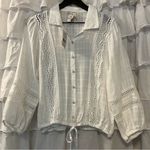 American Rag NWT  Long Sleeve Western Bohemian Pheasant Lace Top - Size Small Photo 1