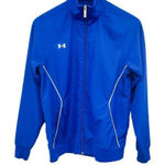 Under Armour 2/$30  Pregame Woven Jacket Coat Full Zip Up Athletic Loose Fit Blue Photo 0