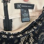 INC International Concepts Black Lace Overlay Pencil Skirt Size 10 Photo 3
