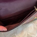 A New Day  Burgundy Wine Floral Clutch Crossbody Purse Gold Hardware Botanical Photo 12