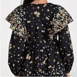 Lost + Wander Field of Dreams Black Floral Long Slv Dress Ruffle Boho Prairie Photo 2