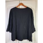 Solitaire  Embroidered‎ Boho Blouse Womens 3X Black Casual Cottage Church  READ Photo 3