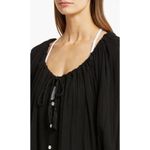 Vitamin A  'Costa' Cover-Up Tunic Shirt, Cotton Crinkle, Black Sz S NWT $128 Photo 13