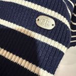 Ralph Lauren  Men's Sweater in Navy and Cream Stripes Photo 6
