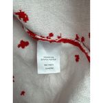 Nina Leonard Womens XS Red & White Sleeveless Floral Knit Top Photo 3