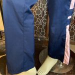 Nike  BLUE AND PINK PARTIAL ZIPPER LEG DRAWSTRING WAIST TRACK PANTS (M) Photo 5