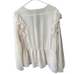 Torrid size 3 (3X) white faux wrap chiffon layered boho blouse Photo 2