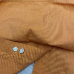 Ann Taylor 2 Tone Orange Striped Long Sleeve Button Down Women's Shirt Large Photo 5