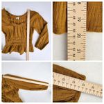 Madewell  Womens Sophia Peasant Top Size XS Antique Gold Blouse Photo 7