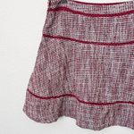 Banana Republic [] Red Pink Tweed Flounce Hem Tiered A-Line Mini Skirt Size 12 Photo 7